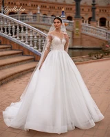 new arrival ball gown wedding dresses for women plus size white lace applique bride dresses vestidos de noivas