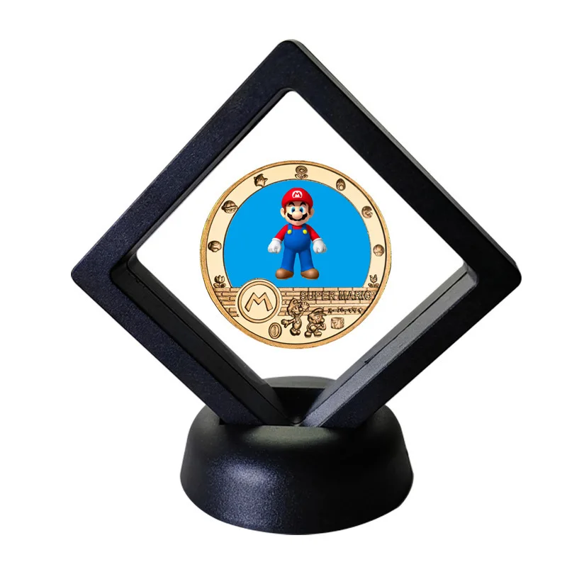 Super Mario Bros Toys Металлическая памятная монета Luigi Bowser Koopa Yoshi Ropucha Goomba Аниме Фигурки