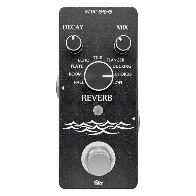 

ISET Digital Reverb Guitar Pedal With 9 Modes Guitar Effect Pedal For Electric Guitar Bass True Bypass