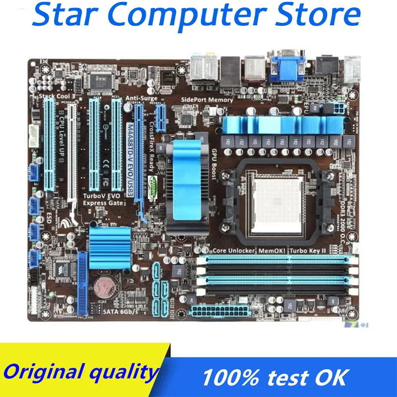 

For ASUS M4A88TD-V EVO/USB3 Computer USB2.0 SATAII For AMD 880G M-ATX Motherboard AM3 DDR3 Desktop Mainboard Used
