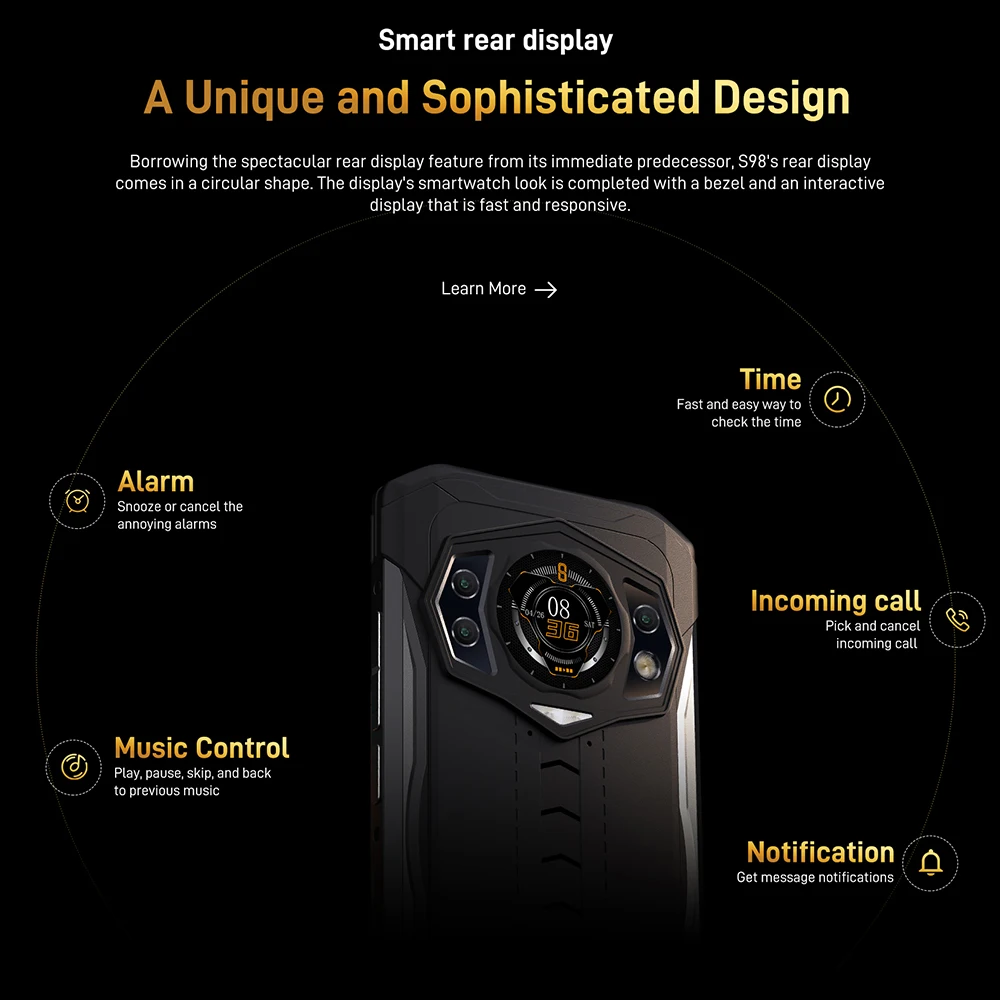 DOOGEE S98 Smartphone,Rugged Cell Phone 8+256GB G96 Octa Core 6.3