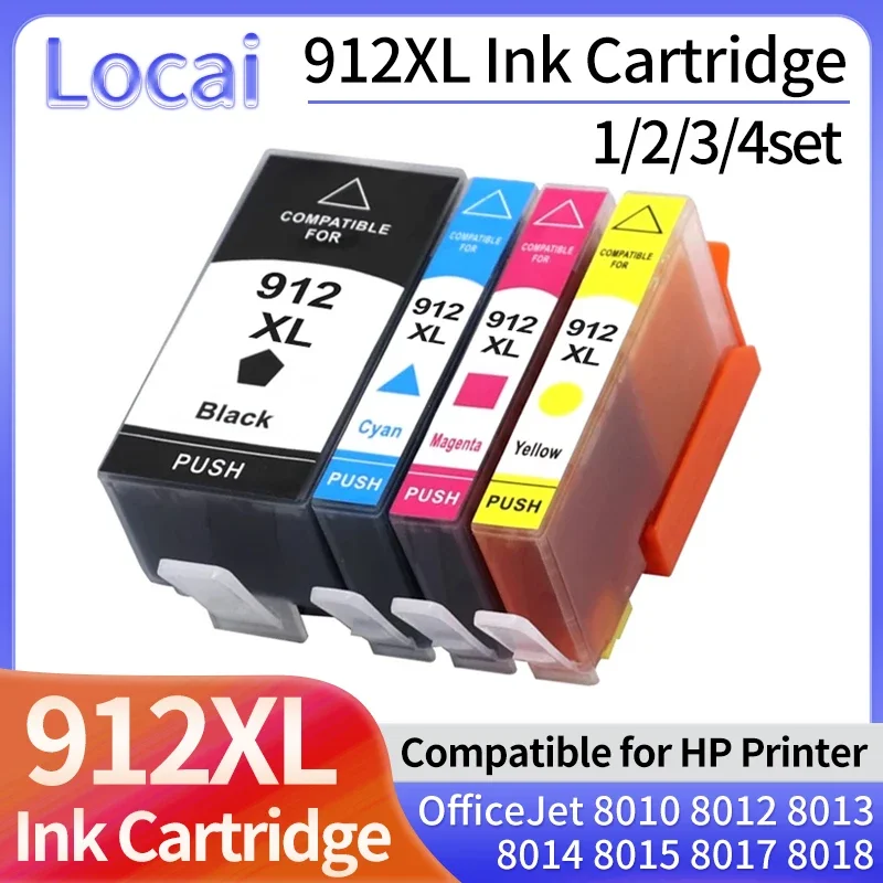 Совместимый с 1 ~ 5 комплектов для hp 912xl 912 совместимый картридж принтера OfficeJet Pro 8020