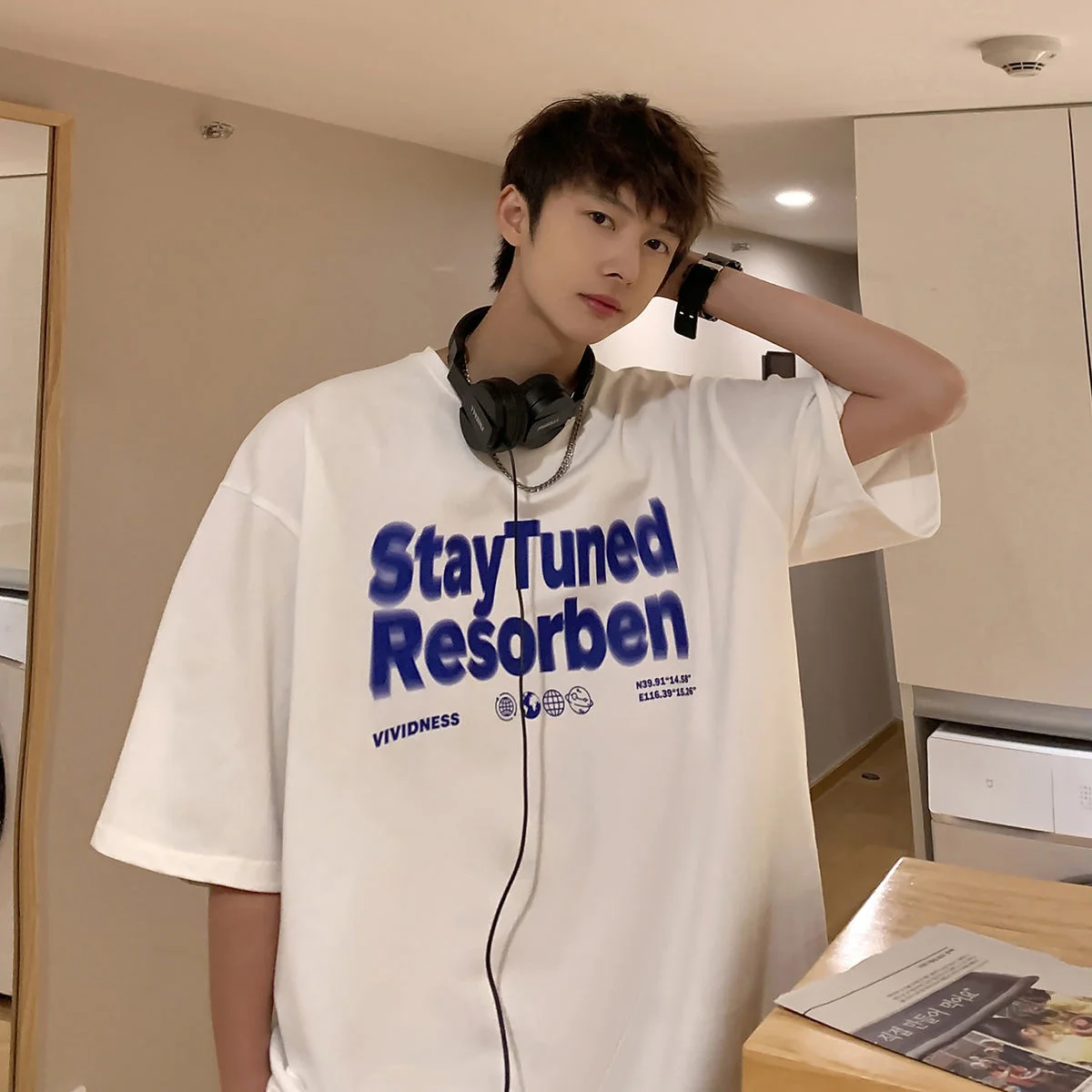 Мужская футболка оверсайз Privathinker с круглым вырезом и коротким рукавом модная