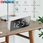 Цифровой будильник, настольные мини-часы с ночным освещением, USB-часы, цифровые часы с дисплеем, отображение времени, температуры, домашний декор