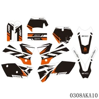 full graphics decals stickers motorcycle background custom number name for ktm exc exc f 125 250 300 450 525 2004