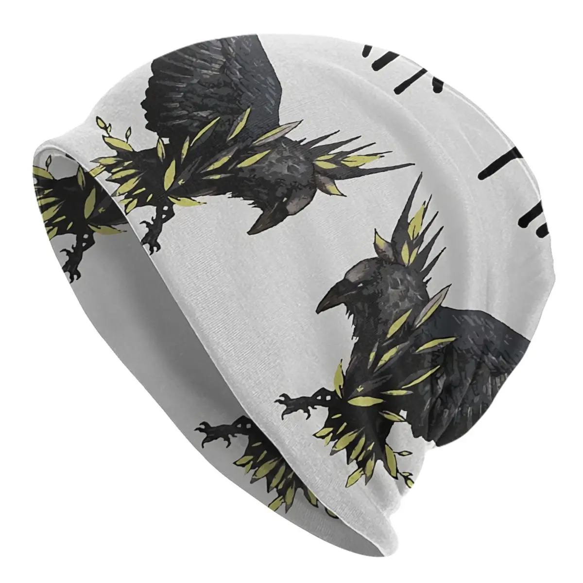 

Odin's Ravens Hugin And Munin Fashion Beanie Caps Viking Valhalla Skullies Beanies Ski Caps Bonnet Homme Hats