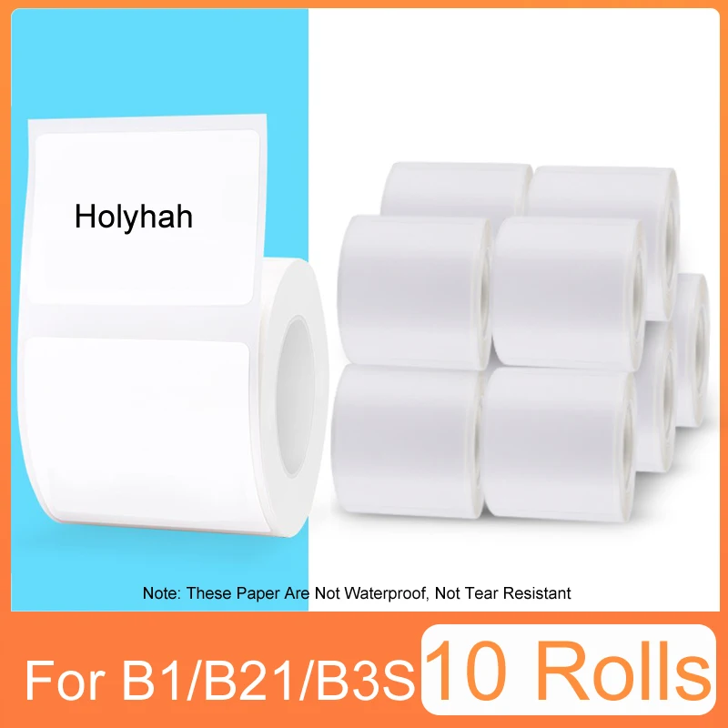 

10 Rolls Cheapest B1 B21 B3S Thermal Lable Tape 5 Rolls 40mm 50mm Price Label Maker Sticker for Niimbot Printer Small Business