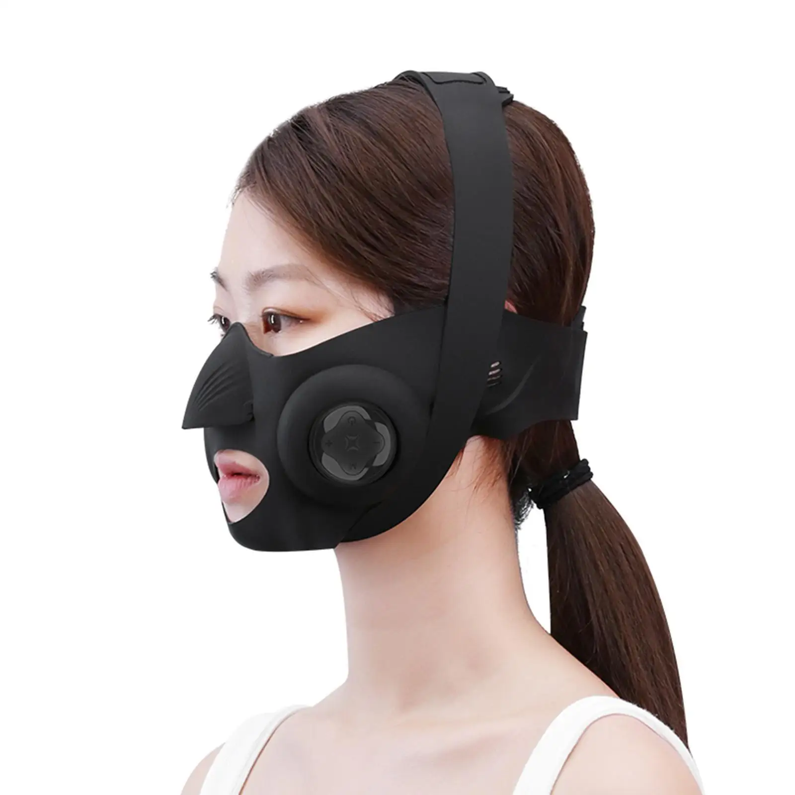 EMS V Shape Facial Lifting Device Face Slimming Mask Belt Vibration Massager Double Chin V-shaped Cheek Lift Face