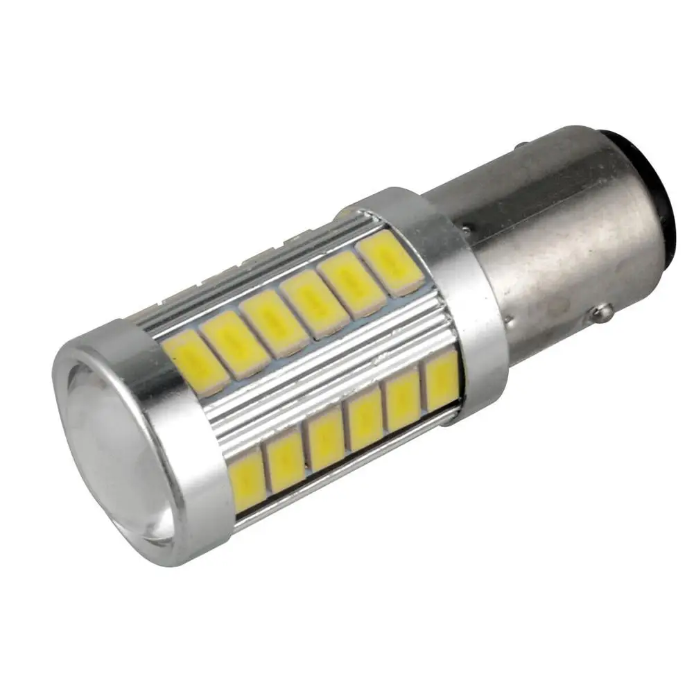 

Белый светодисветодиодный 33SMD для фонаря заднего хода и светильник освещения s 1142 1157 (BAY15D) 12 В постоянного тока 2397 33SMD 3496 360 градусов 94 автомоб...