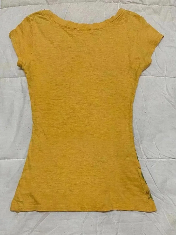 Женская винтажная блузка в стиле ретро желтая Повседневная Блузка американском