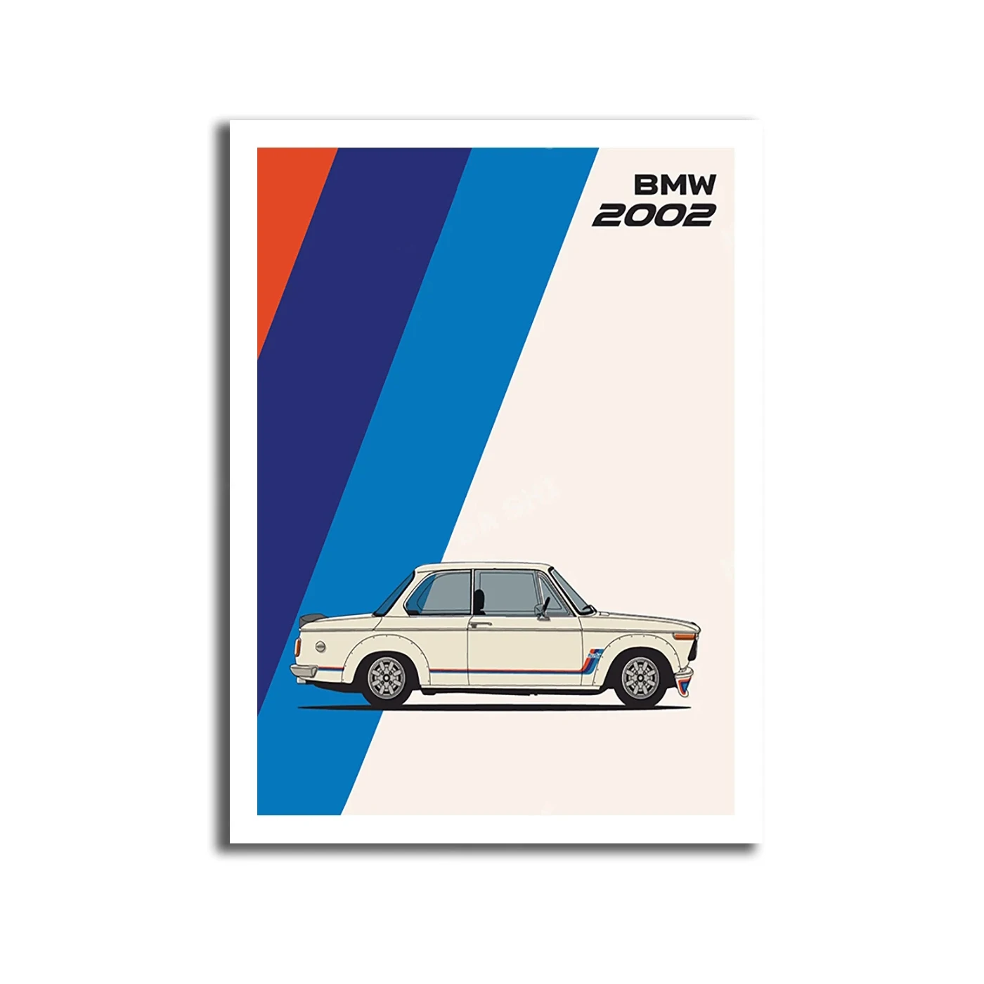 

Плакат BMW 2002 Tii для мотоспорта, Картина на холсте, современная картина с изображением гоночного автомобиля, Настенная картина для гостиной, у...