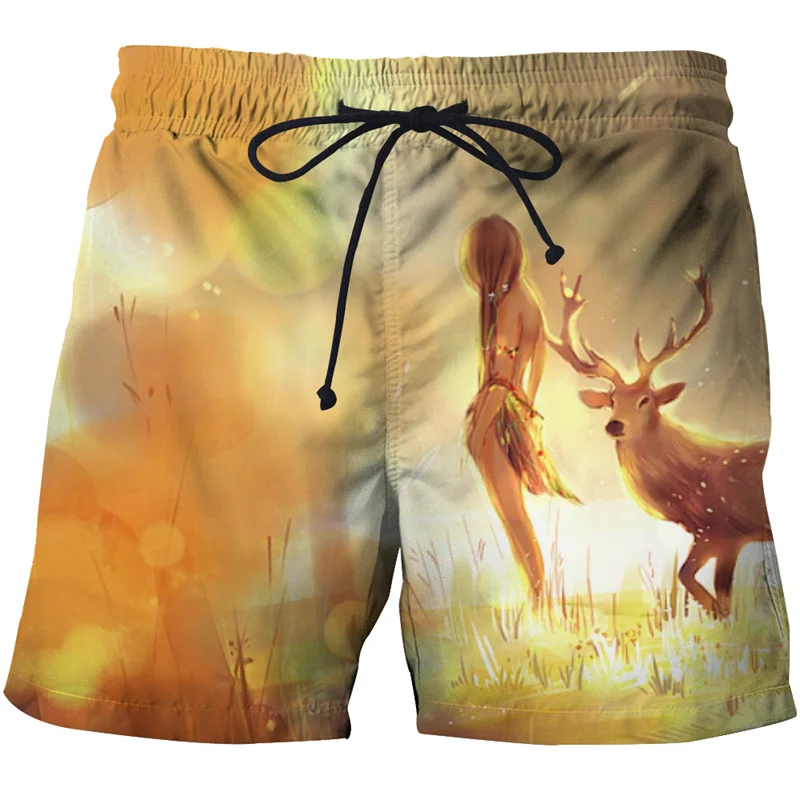 

New 3D printed anime graphics beach shorts Summer funny shorts Mens casual quick-drying sports pants swimwear beachwear S-6XL