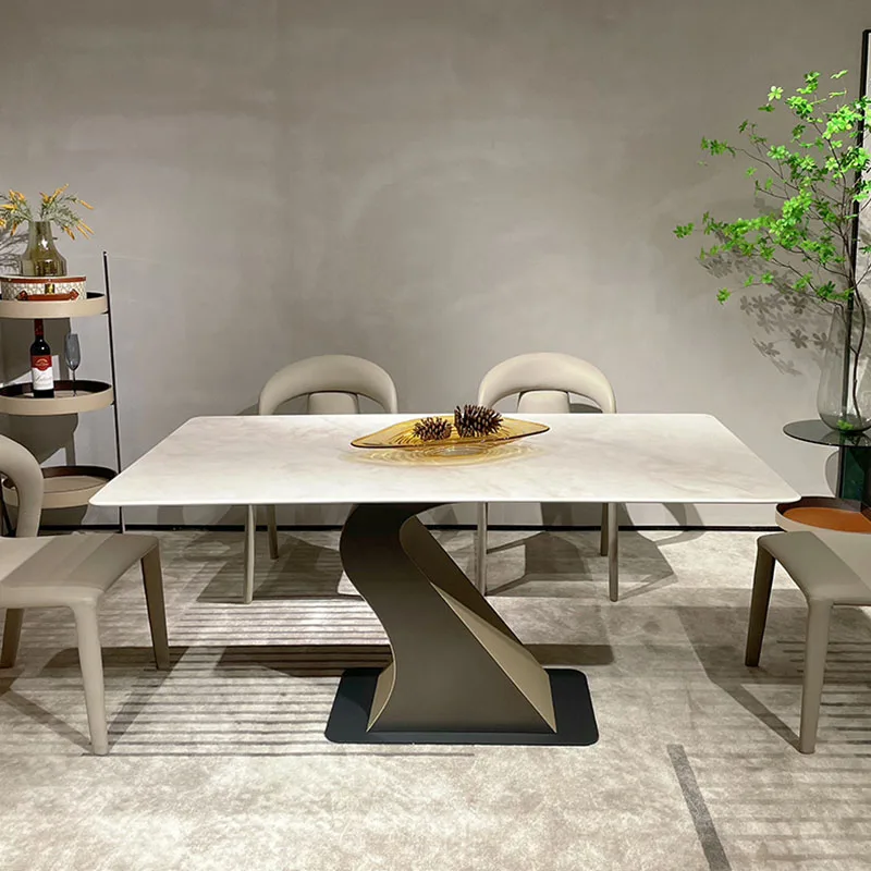 

Hotel Lobby Luxury Dining Table Kitchen Modern Italian Big Nordic Coffee Tables Waterproof Newclassic Mesas De Jantar Furniture
