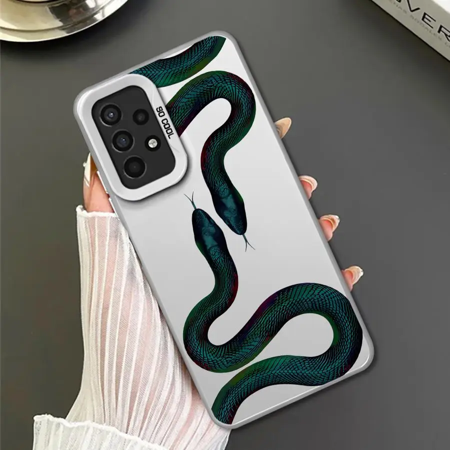 Чехол Для Телефона Snake Rose Skull Blvck Samsung Galaxy A Series A12 A14 A15 A23 A32 A52 4G/5G — Матовый