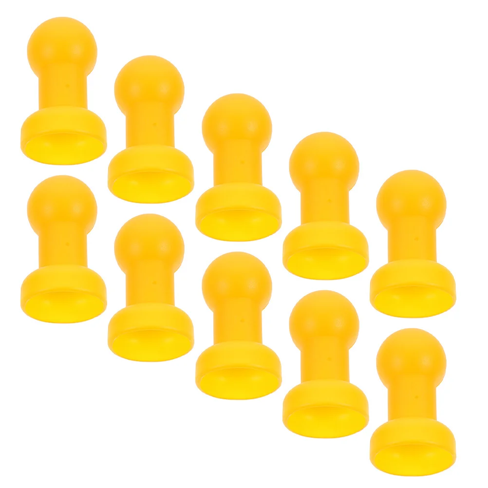 

10 Pcs Universal Lid Trampoline Cap Pole Covers Accessories 9X4.8X4.8CM Lids Yellow Plastic Poles Replacement Child