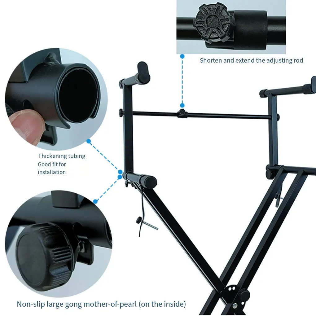 

Adjustable Width Keyboard Stand Durable And Reliable Easy To Install For Keyboard Suitable black