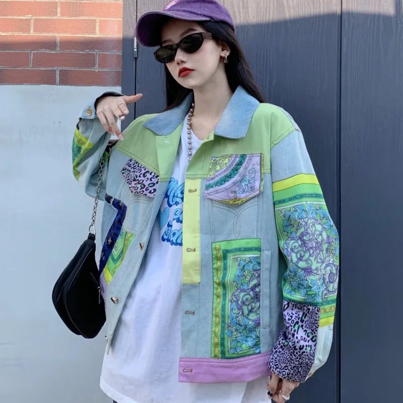 

Женская однобортная куртка с лацканами, демисезонная однобортная куртка с декоративным дизайном, 2023