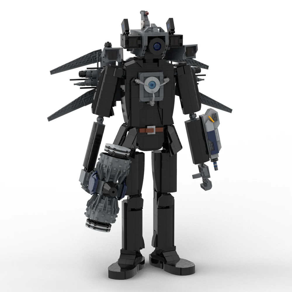 

Конструктор MOC Skibidi унитаз, Модернизированный титановый робот, набор блоков, ужасная игра, ТВ-человек против камеры, сборные блоки, игрушки, подарки на день рождения