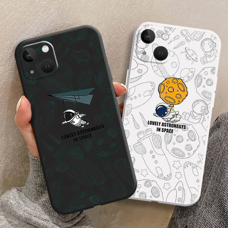 

Astronaut cartoon Phone Case For iPhone 12 11 13 11Pro 6 7 8 12 mini XR XS 12 Pro MAX SE 2020 13 12 Pro Cartoon Soft TPU Funda