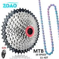 zoao mountain bike 10 speed 11 42t cassette bicycle sprocket mtb 10s freewheel 10v k7 flywheel for shimano hg m780 m4100 m5100