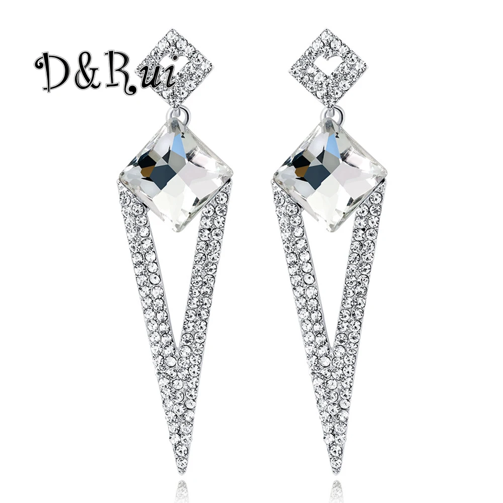 

Bridal Dangling Earrings Fashion Shiny Crystal Rhinestone Jewelry Earring Luxury Design Banquet Earrings Accessories for Women
