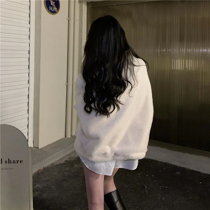 Джинсовое пальто из овечьей шерсти женское короткое Зимняя Толстая теплая