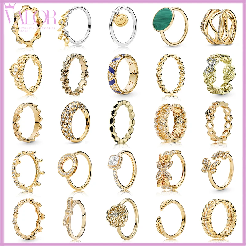 

Advanced Version Fashion Brand Elegant Silver 925 Yellow Gold Corolla Flares Butterfly Group Opening Ring Love Romantic Ring