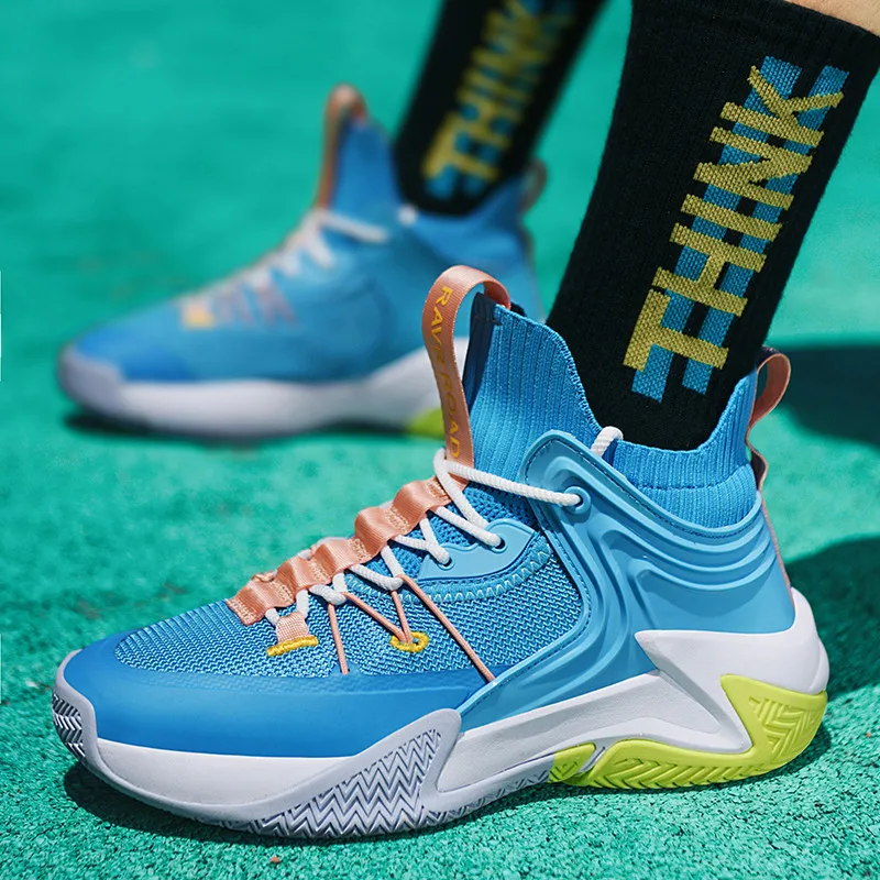 New Trend Men Basketball Shoes Breathable Rebound Sport Shoes Anti-skid Training Basketball Boot Male Athletic Sneakers Big Size