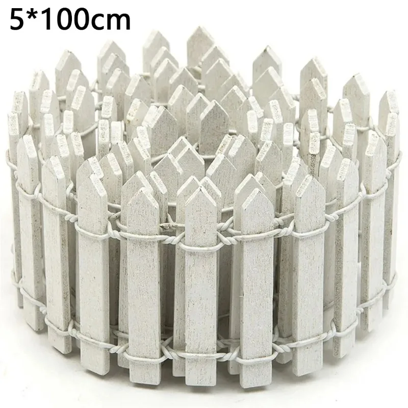 Миниатюрный деревянный креативный имитация забора 5*100 см для домашнего сада
