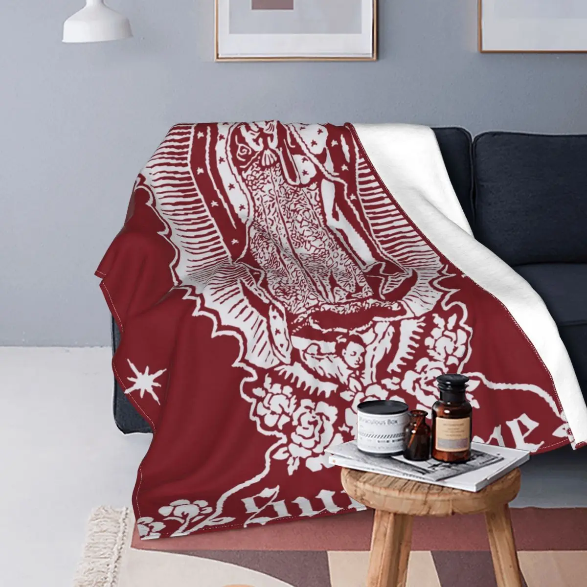 

Virgin Mary Blankets Fleece Winter Christian Saviour Multi-function Lightweight Throw Blankets for Sofa Car Bedspread 09