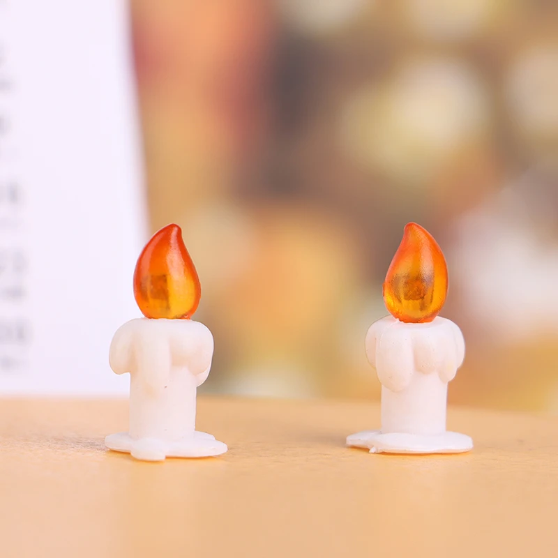 

2Pcs 1:12 Dollhouse Miniature Simulation Candles Toys Model DIY Scenes Accessories Doll House Decoration
