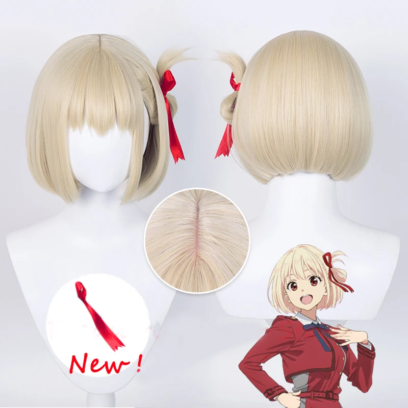 

Парик nishikier Chisato для косплея из аниме Lycoris Recoil, синтетические волосы с короткими желтыми волосами