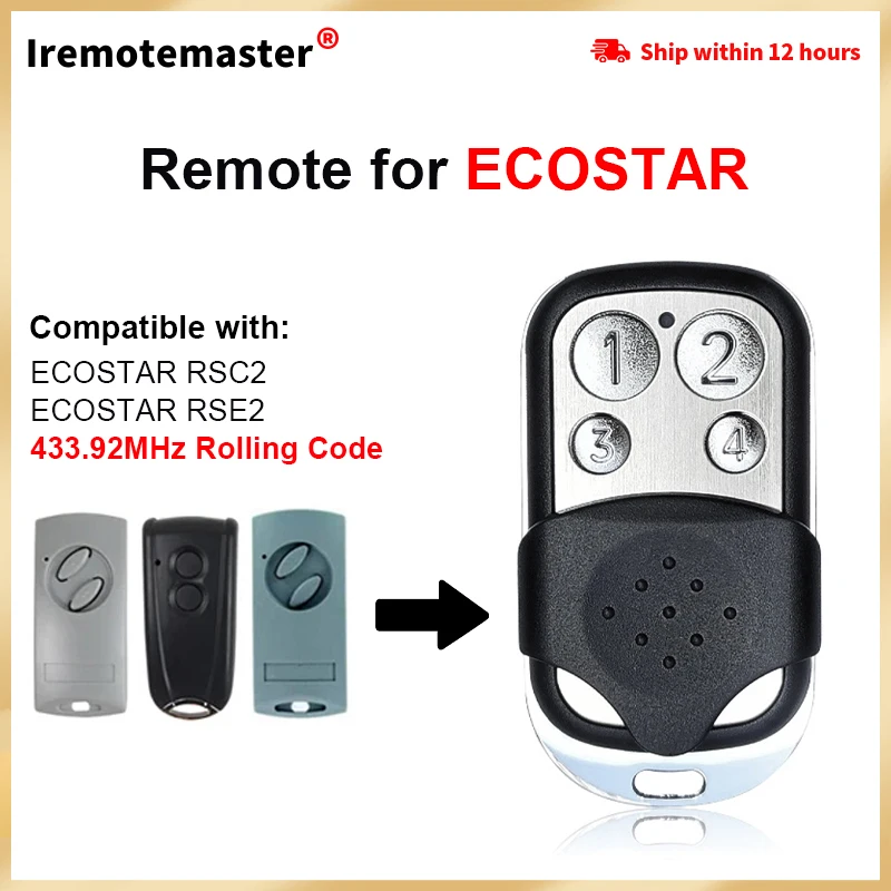 Фото Для Ecostar rsc2 433 RSE2 433 МГц гаражный пульт дистанционного управления с подвижным кодом для Liftronic 500 700 800 №1