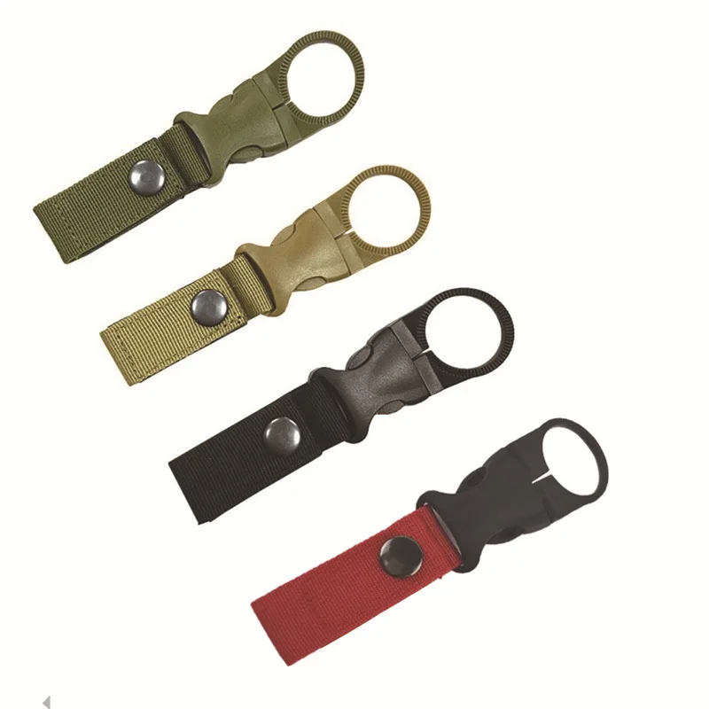 

4Pcs Water Bottle Holder Clip Multifunctional Water Bottle Nylon Webbing Buckle Hook Security Clothing Accessories Hook