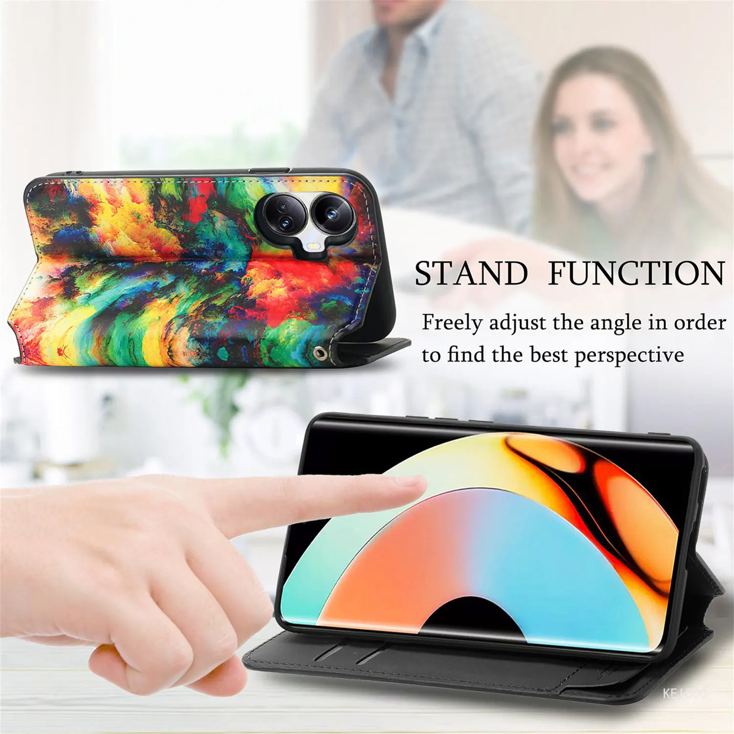 Кожаный защитный чехол-бумажник для Oppo Realme 10 Pro Plus C33 C55 4G чехол RMX3710 RMX3687 RMX3663