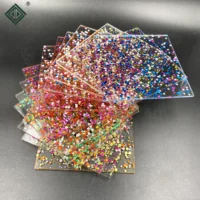 3MM Thick 2 Pieces Double-sided Irregular Glitter Crystal Sequins Acrylic Sheet/Plexiglass/PMMA For DIY Crafts/Hanging Ornaments