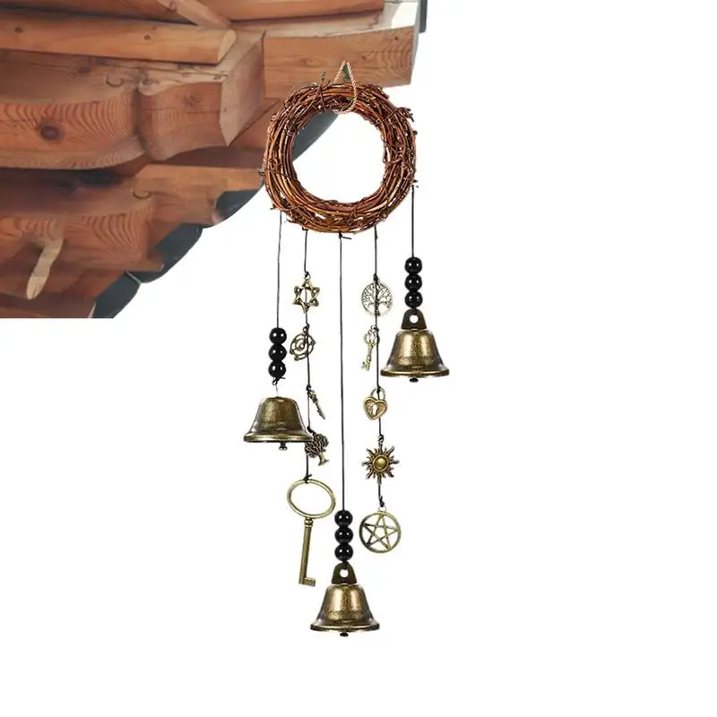 

Witch Bell Wind Chime Witch Bells Protections Decorative Door Hangers Witches Bells For Door Knob Handle Home Yard Outdoor Tree
