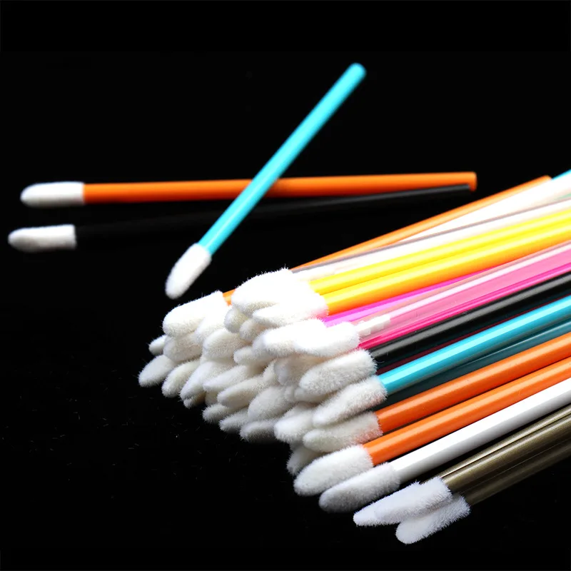 

50PCS Disposable Hollow Mini Lip Brush Stick Portable Transparent Lipstick Lip Gloss Stick Makeup Tool Hollow Lip Brush