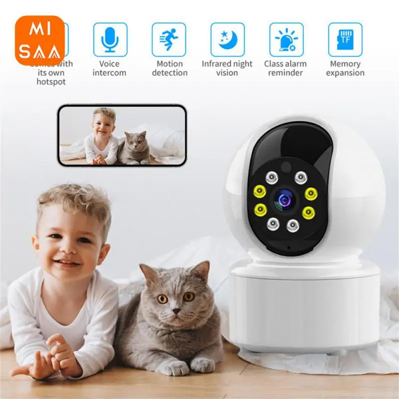 

Детский монитор, приложение Vi365, двойной источник света, домашний пульт дистанционного управления, с автоматическим отслеживанием, P2p, Ip-камера ночного видения, камера видеонаблюдения