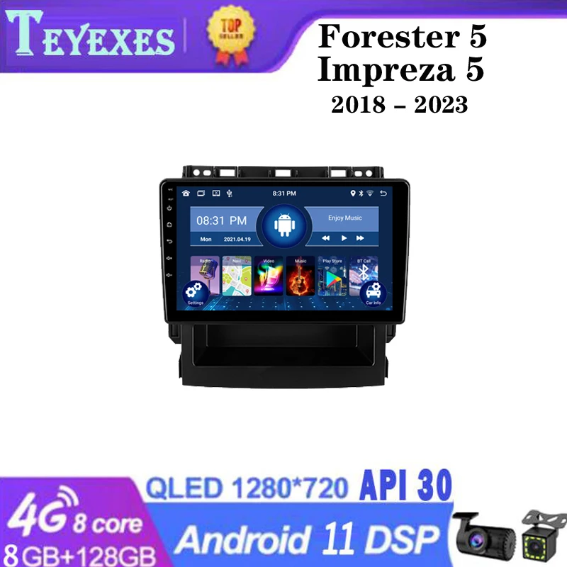 

TEYEXES For Subaru Forester 5 Impreza 5 2018 - 2023 Car Radio Stereo Multimedia Video Player Navigation GPS Android 2 Din 2din