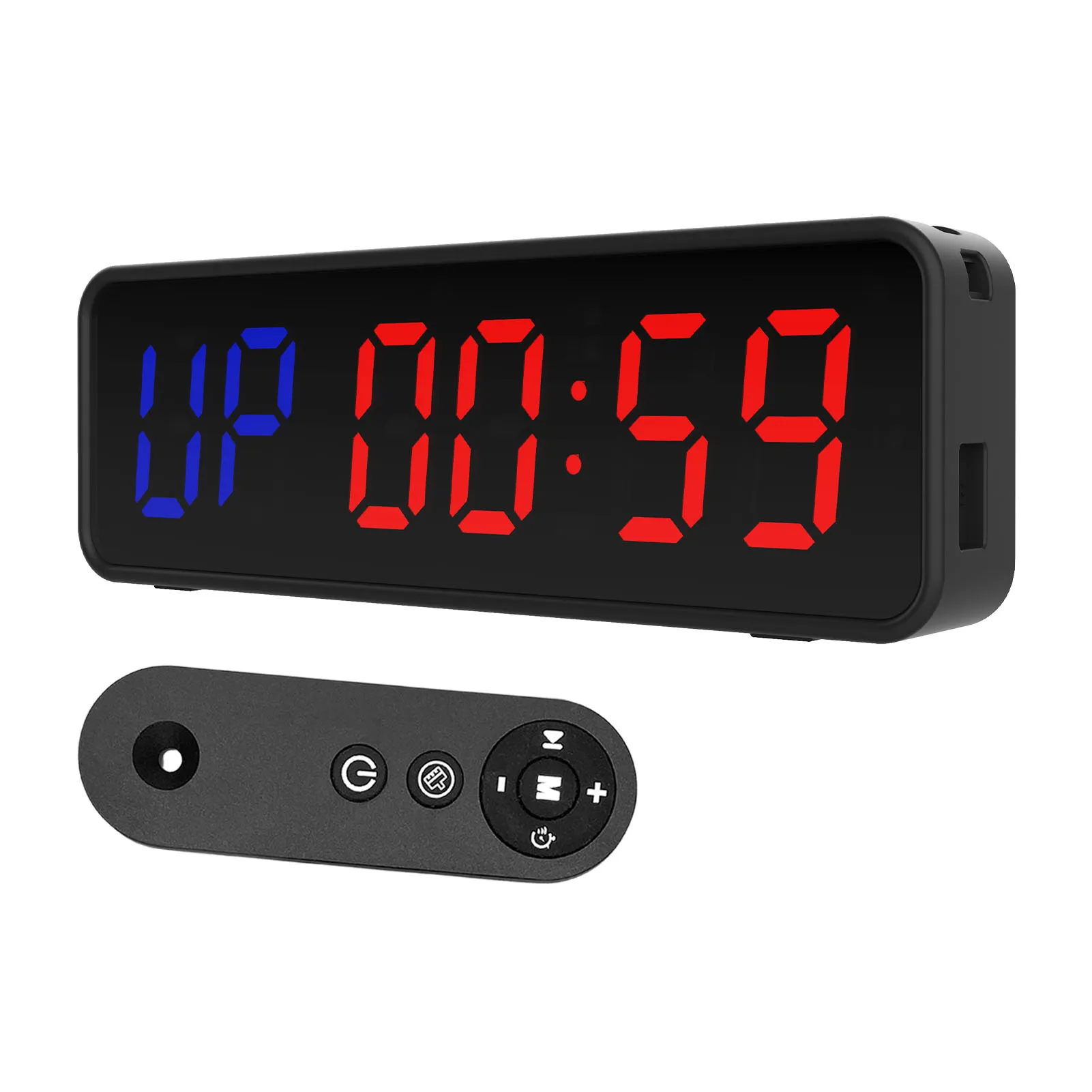 

Portable Gym Timer | LED Fitness Timer Clock | Rechargeable Gym Competition Training Timer with Remote for Home Gym Garage Fitne