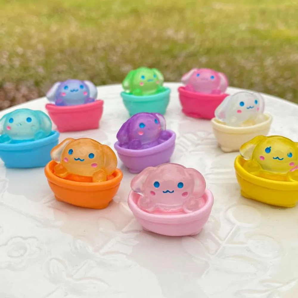 

10Pcs Sanrios Resin Pochacco Cinnamoroll Kuromi Cartoon Kawaii Anime Hellokittys Charm Luminous Hairpin Phone Case Diy Accessory