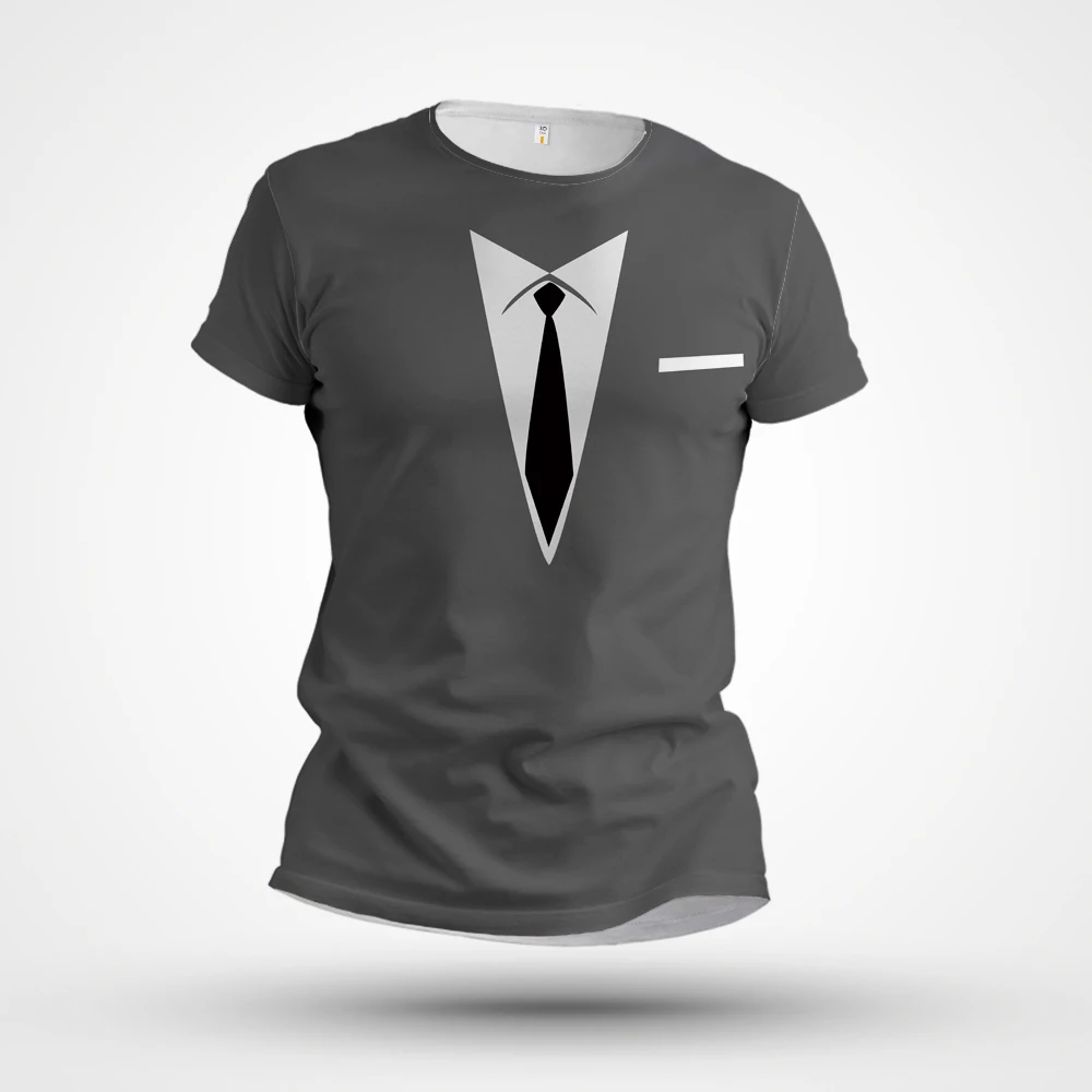 

2023 new men's T-shirt 3D printing personality short sleeve summer personality fashion Casual wear T-shirt trend