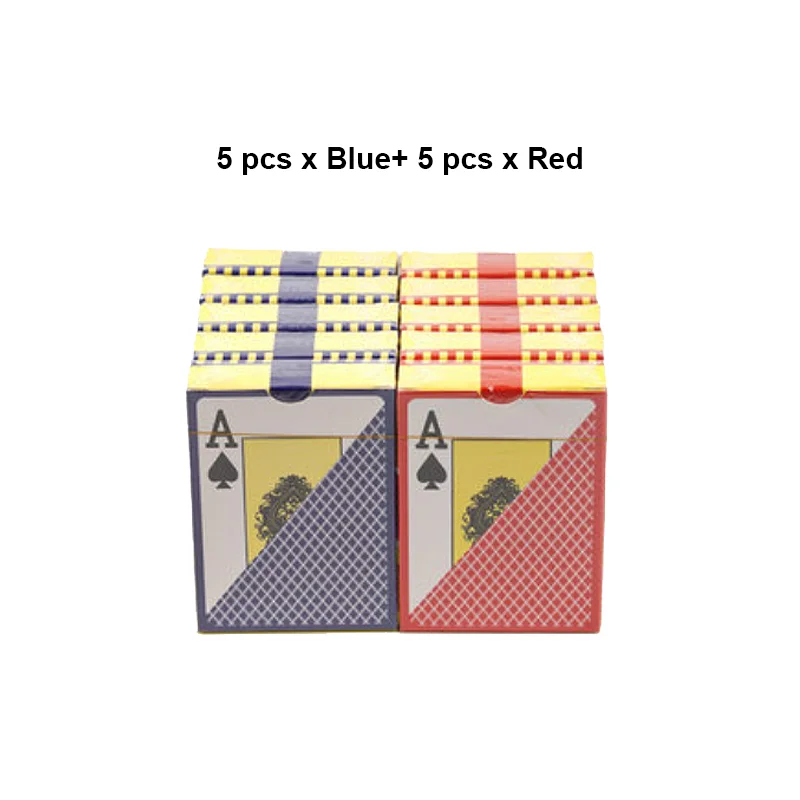 

Easytoday 10Pcs/set Waterproof Classic Poker Cards Set Texas Plastic Playing Cards Waterproof Frost Board Entertainment Games