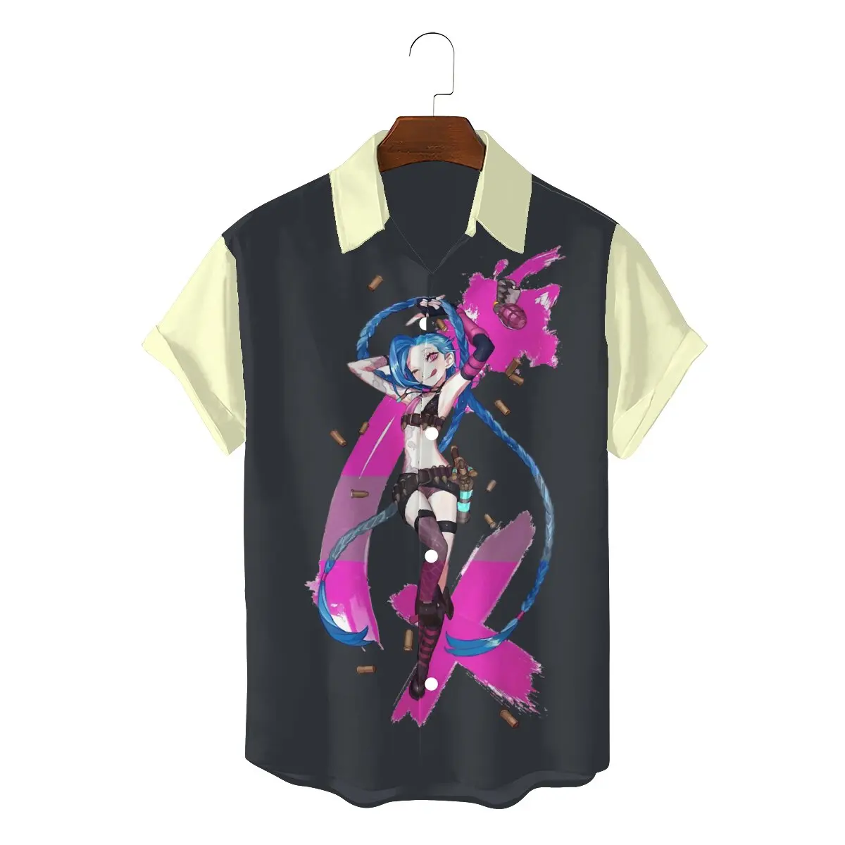 

Arcane League of Legends LOL Anime 3D Shirt Adorable JINX Elegant Shirts Oversized Men Clothing New Design Trendy