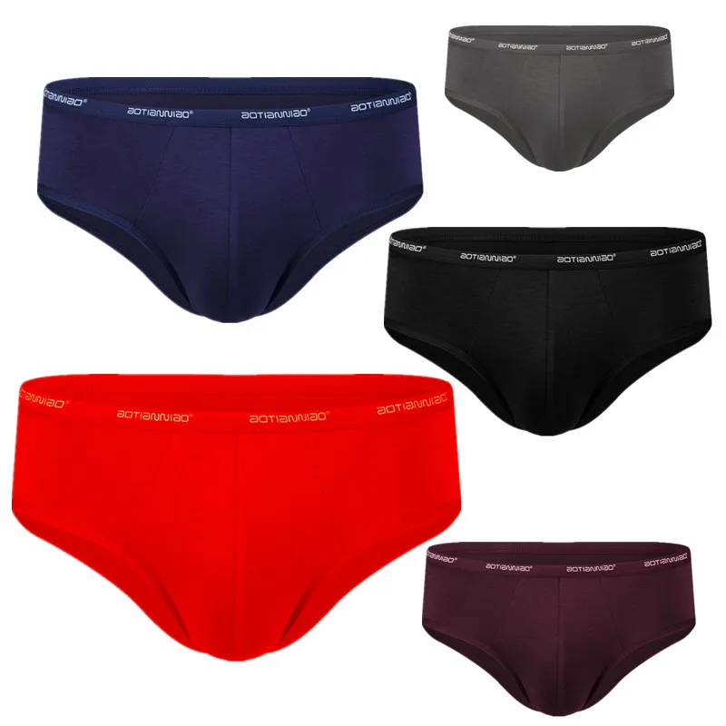 

5 Pcs Large Men Undies Panties Briefs Underwear Big Size Bottom Shorts Underpants Knickers Homme Undershorts Modal Under Clothes
