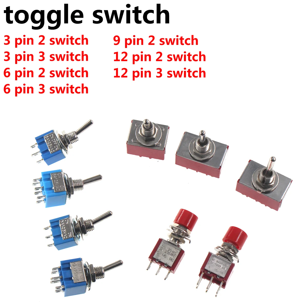 10/5 шт. 6 мм тумблер-переключатель женский 102 103 113 123 202 203 302 PS-402 PS-403 ВКЛ./ВЫКЛ. 2