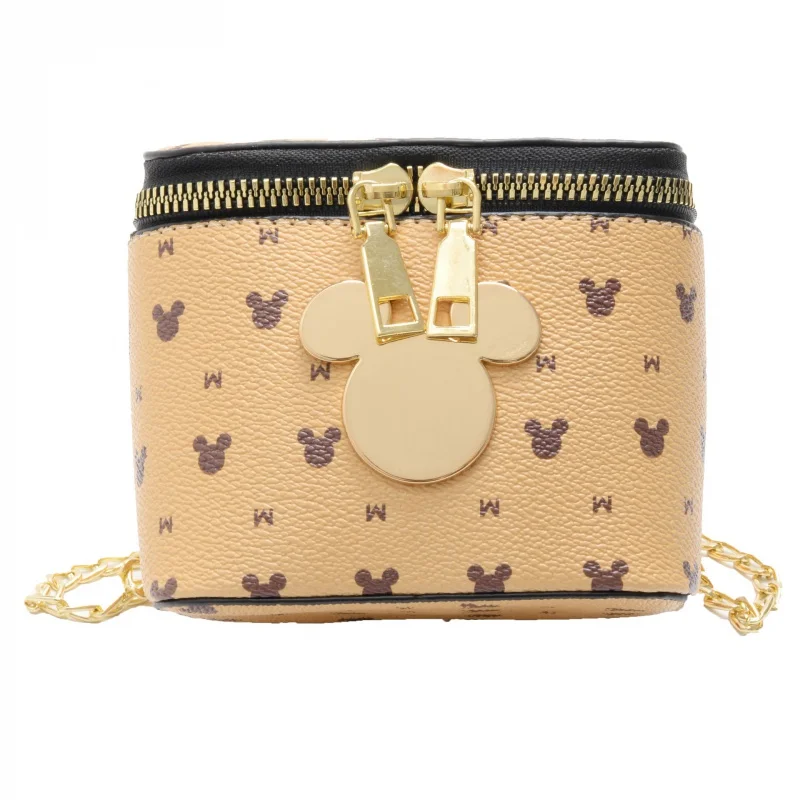 Disney Fashion handbag hot style cartoon Mickey Mouse children girls shoulder messenger square bucket change bag