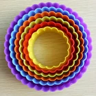 6 шт.компл., 6 размеров, Пластиковые Формы для кексов, формы для печенья, бисквит, Фондант, сделай сам, кухонные инструменты для приготовления тортов, резак для тортов