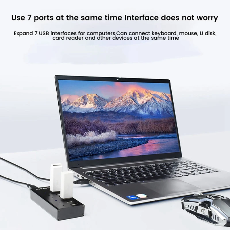 

7-полосный usb-хаб USB 480 мультиинтерфейсный Мбит/с + USB-кабель + шнур питания 5 в 4 а (штепсельная Вилка стандарта США)